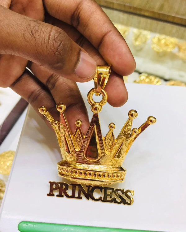 Gold Crown Pendant